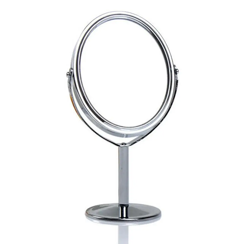 

Korean Metal Double Sided Mirror Makeup Mirror Dressing Mirrors Desktop Rotating1:2 Magnification Function women Make up tools