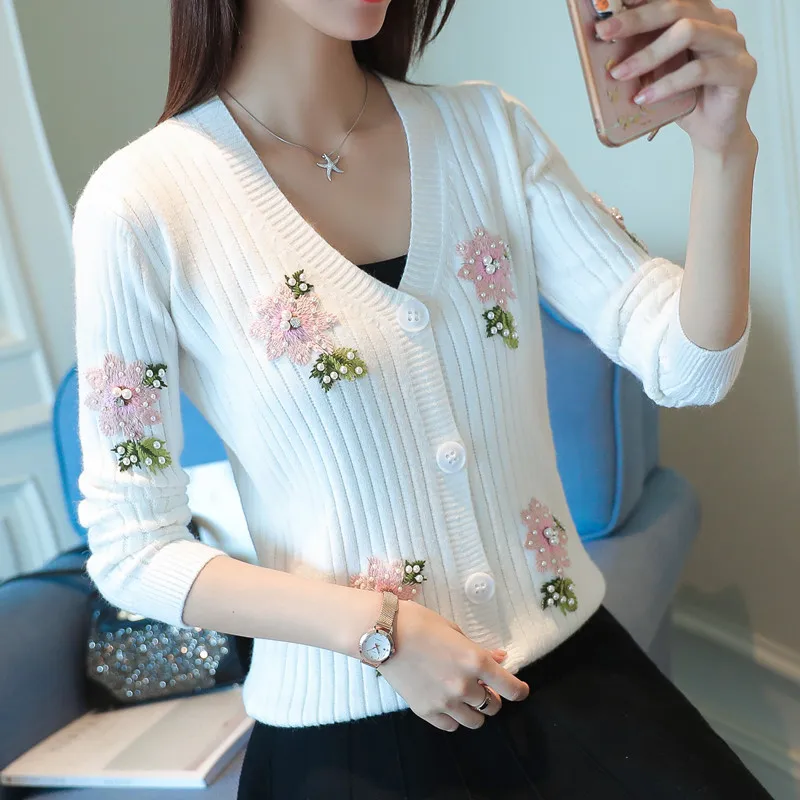 All-match Female Cardigans Women Sweaters Knitted Long Sleeve coat Sexy Blusas Mujer Body Top knitwear |