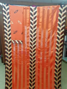 

2+5yards african lace fabric high quality pure mulberry silk fabric africa french lace fabric nigerian lace fabrics YC-A10