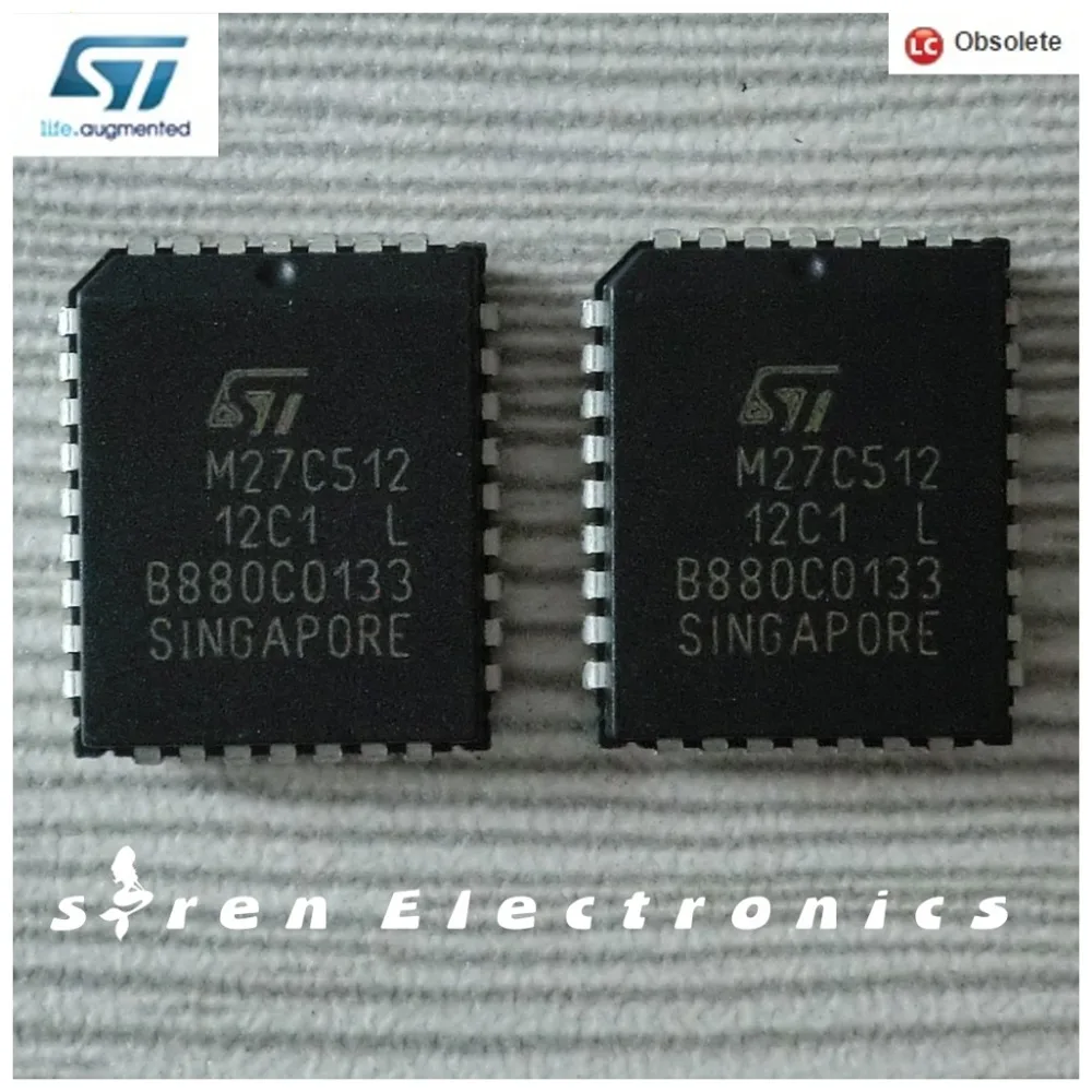 5 шт. x Φ IC OTP 512KBIT 120NS 32PLCC M27C512 12C1 ** Новинка **|otp|icpcs |