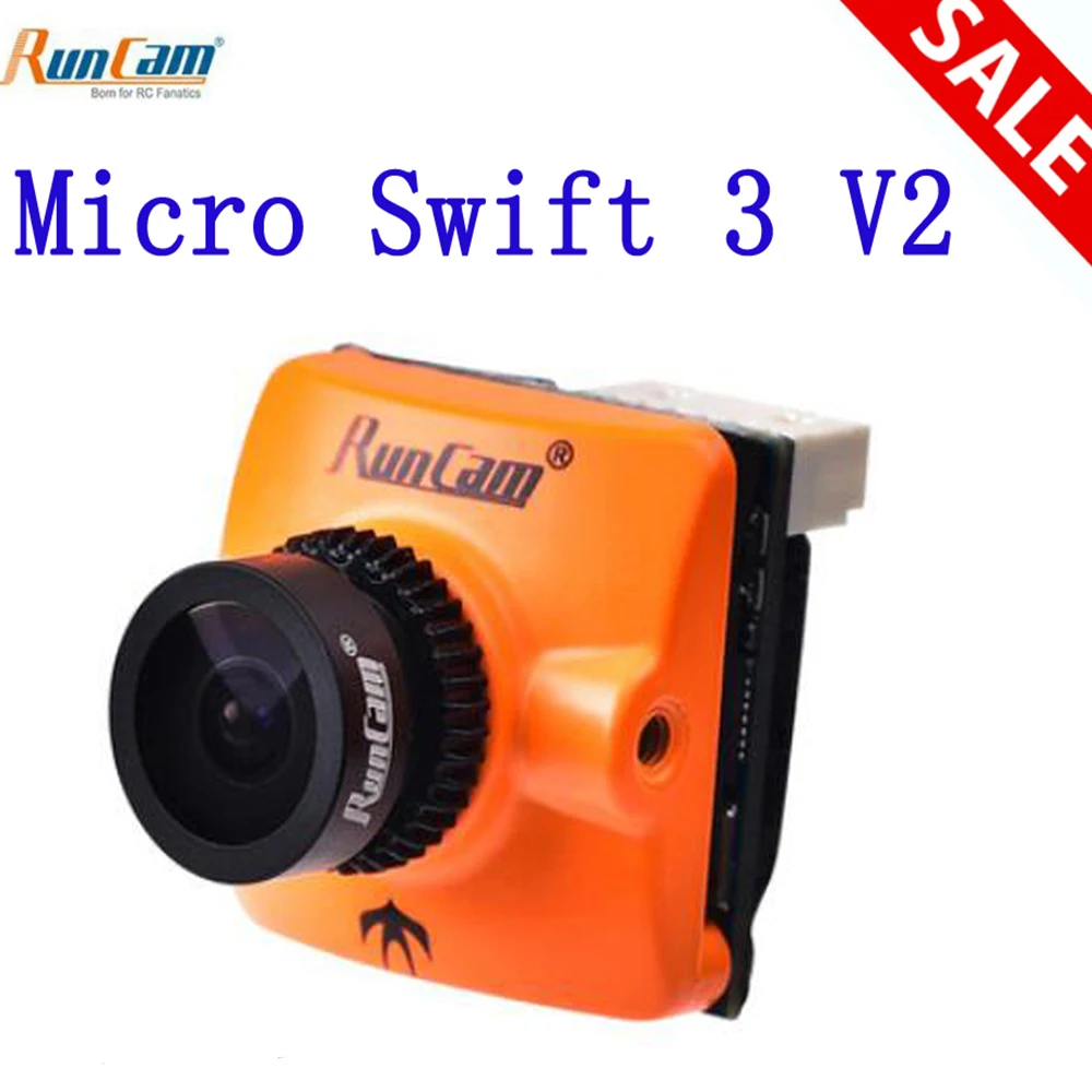 Runcam Micro Swift 3 V2 4:3 600TVL CCD Mini FPV камера 2,1 мм/2,3 мм PAL/NTSC OSD конфигурация M12 объектив FPV гоночный Дрон