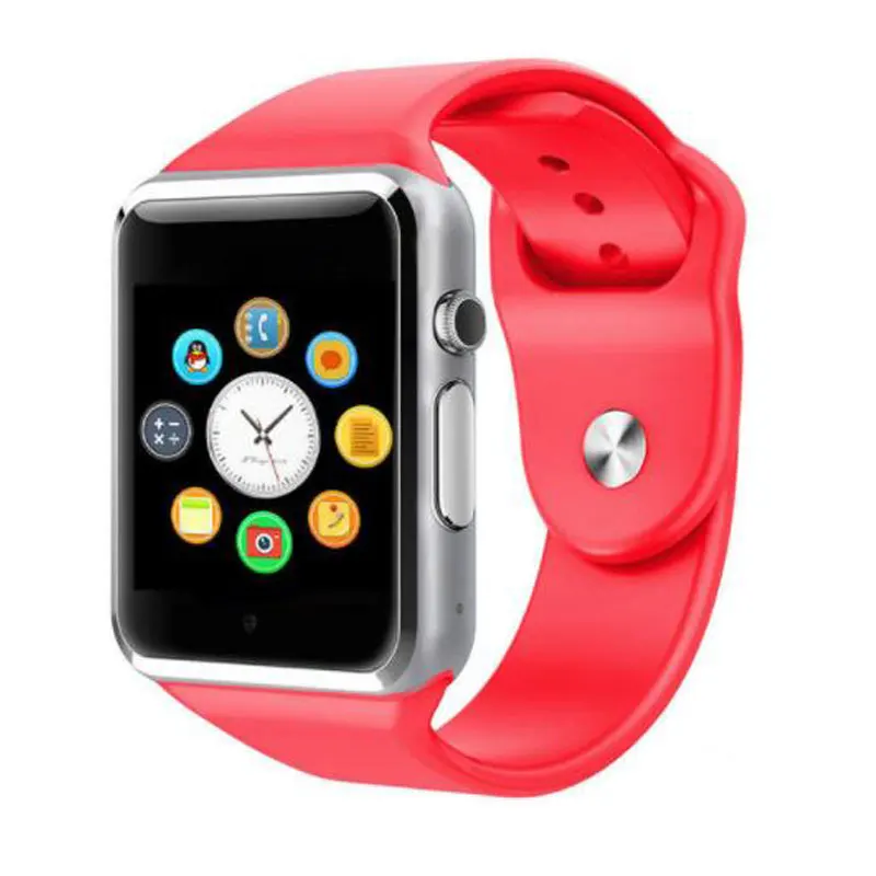 COXANG Смарт часы A1 наручные часы камера 2G SIM карта циферблат вызов сенсорный экран Водонепроницаемый Спорт A1 Smartwatch для Apple IOS Android - Цвет: Red