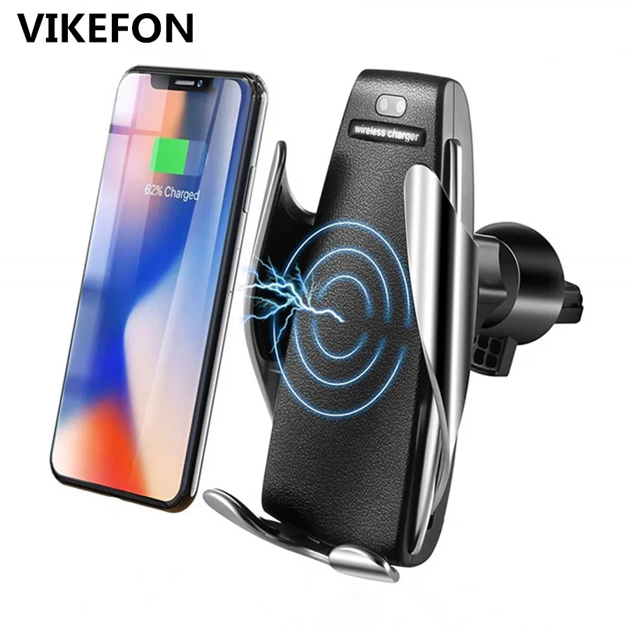 Car Qi Wireless Charger For iPhone XS Max X 10W Fast