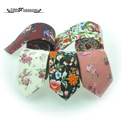 Chcum бренд хлопок с цветочным принтом Тонкий галстуков 8 см для Для мужчин новая модная Свадебная вечеринка