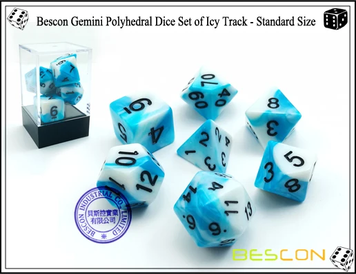 Bescon Gemini Dice Set of Icy Track-1