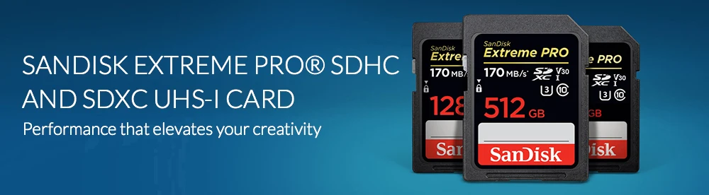 SanDisk Memory Card Extreme Pro 32GB 95MB/s SDHC SD Card 64GB 128GB 256GB 170MB/s SDXC C10 U3 V30 UHS-I 4K Flash Card for Camera flash memory card