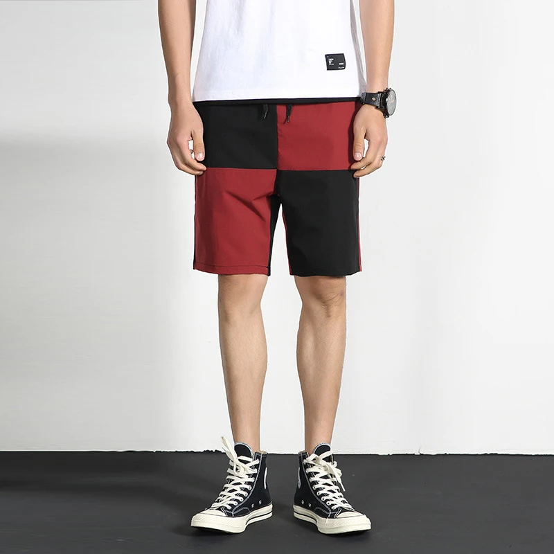 Новое поступление, повседневные мужские шорты с эластичной резинкой на талии, летние пляжные хлопковые Модные дышащие шорты до колен размера плюс, Прямая поставка