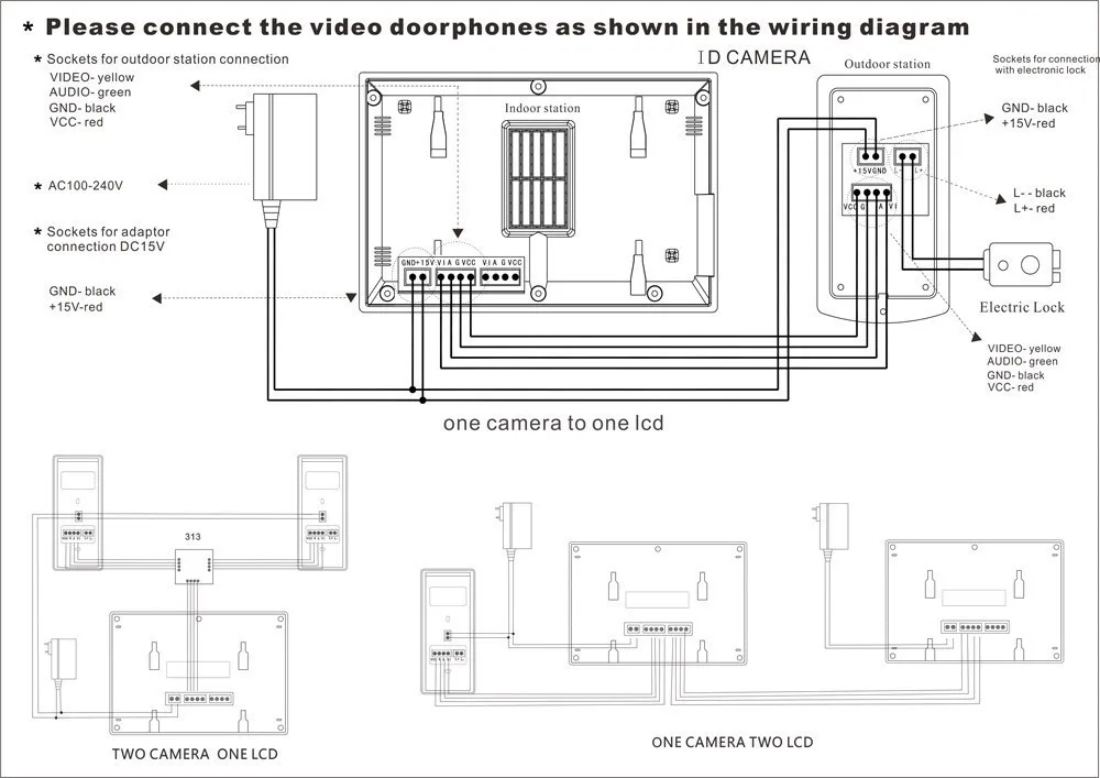 Us 168 07 6 Off 3 Camera 1 Monitor 7 Inch Screen Video Door Phone Intercom System Video Doorbell Wired Night Vision Camera Home Intercom System Home