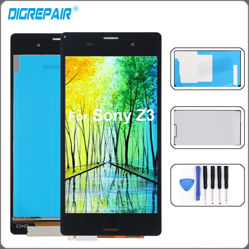 

D6603 LCD For Sony Xperia Z3 LCD D6603 D6653 L55t LCD Touch Screen Digitizer Replacement Parts Black AAA For Xperia Z3 Screen