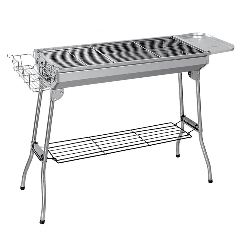 

Foldable Stainless Steel BBQ Grill Household Charcoal Grills Barbecue Camping Portable BBQ Accessories Meat Roast Cooking Tools
