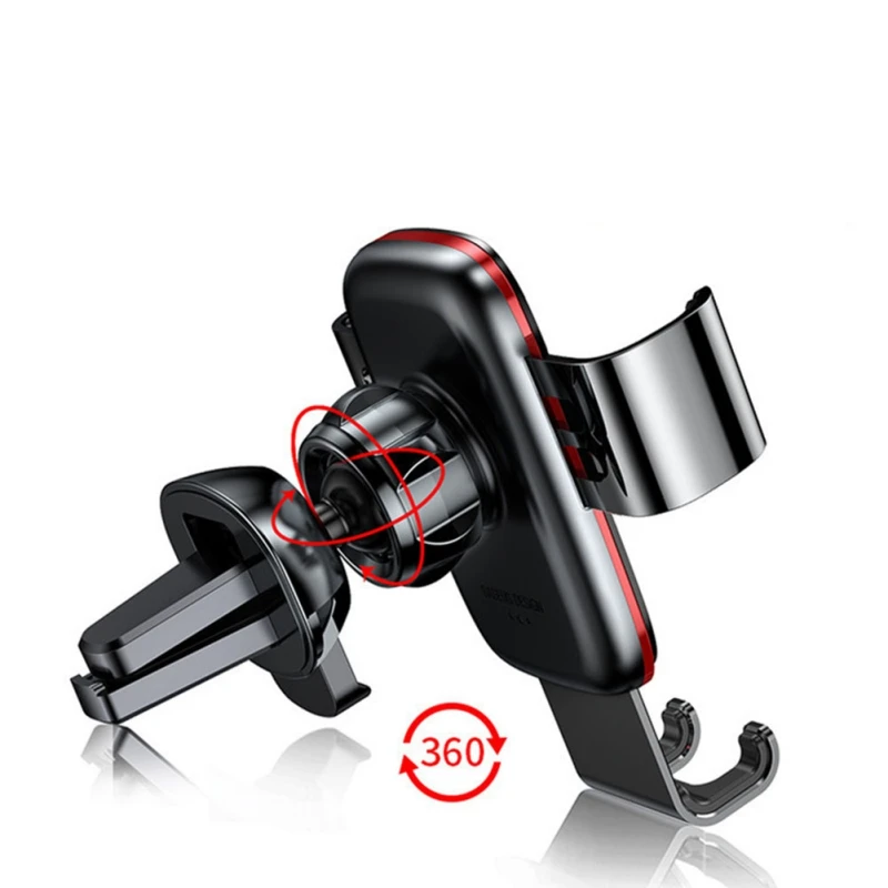 

Universal Car Phone Holder Car Air Vent Mount Holder Metal Gravity Mobile Phone Holder l for iPhone X XR 8 7 SamSung S10/9/8