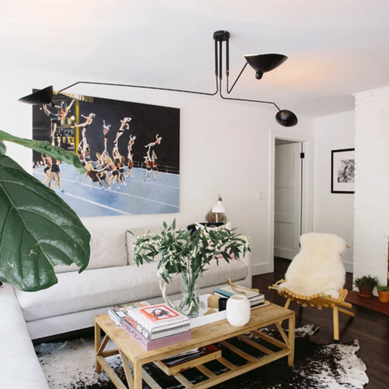 Opkmb 3 6head Original Serge Mouille Rotatable Ceiling