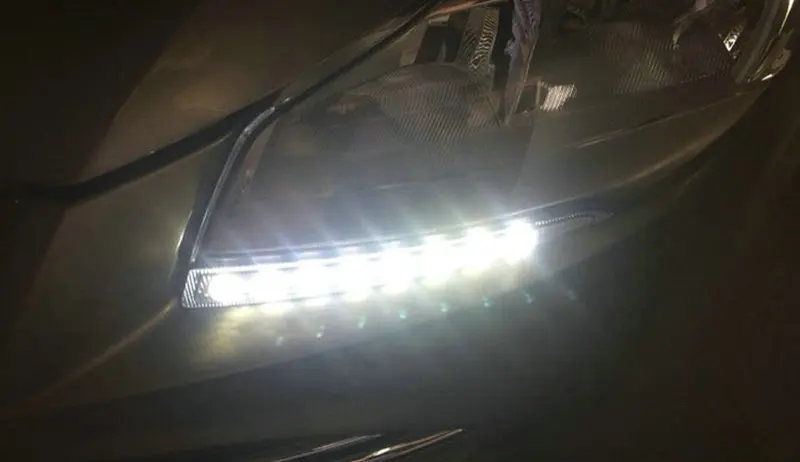 2 шт./компл. ed дневной ходовой светильник drl Дневной светильник led автомобильный для Ford Kuga Escape 2012 2013 с противотуманной лампой