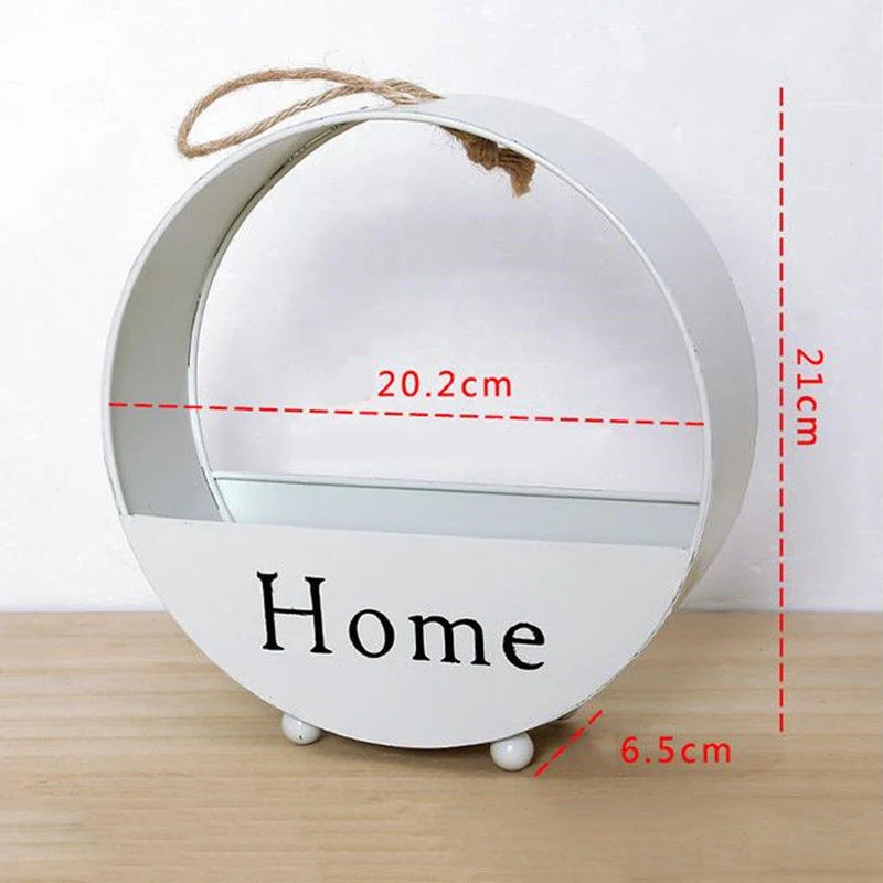 Creative Iron Hanging Planter Wall Window Flower Basket Design Home Decor