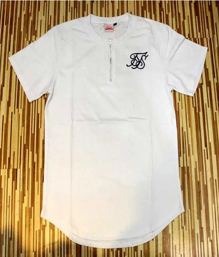 Новинка supbig sik silk siksilk футболка черная белая длинная стильная хип-хоп футболка s топы Мужские удлиненные футболки
