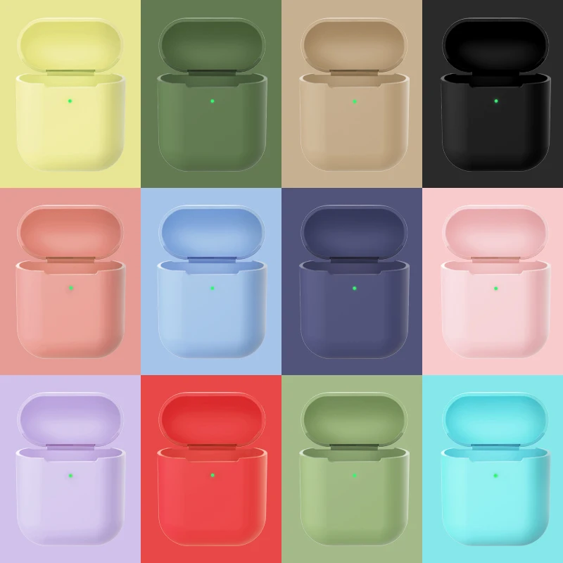 Силиконовый чехол для Airpods 2 защитный из ТПУ беспроводных Bluetooth наушников Apple
