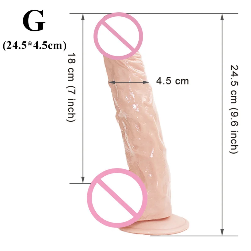 7 / 8 / 10 12 inches Dildo Rubber Penis Women Artificial Giant Long Suction Cup Anal Dildo Fake Penis Dick