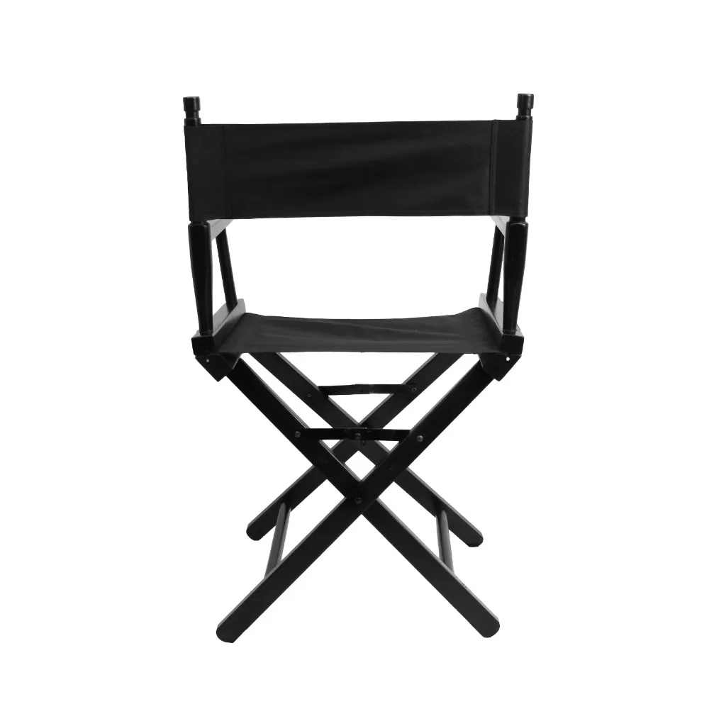 Folding Director Chair Portable Makeup Artist Director Chair Steel Outdoor Camping Fishing Black (2)