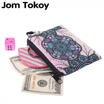 

Jom Tokoy mandala flower Mini Wallet Fashion Prints Women Purse Holder Small Zipper Coin Purse Female Money Bags