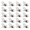 20Pcs/Lot Metal Baby Pacifier Suspender Clips Webbing Dummy Strap Holder Craft Hooks Craft Sewing Tool 28x10mm Silver ► Photo 2/6