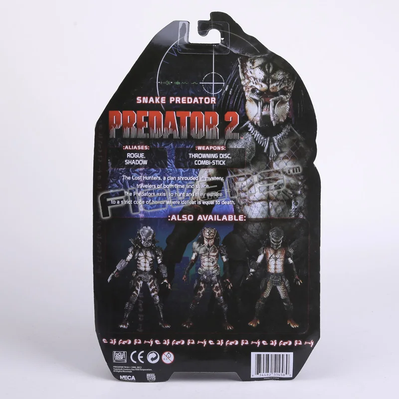 NECA Хищник 2 стража змея Сталкер хищник, ПВХ Фигурки коллекционные игрушки " 18 см