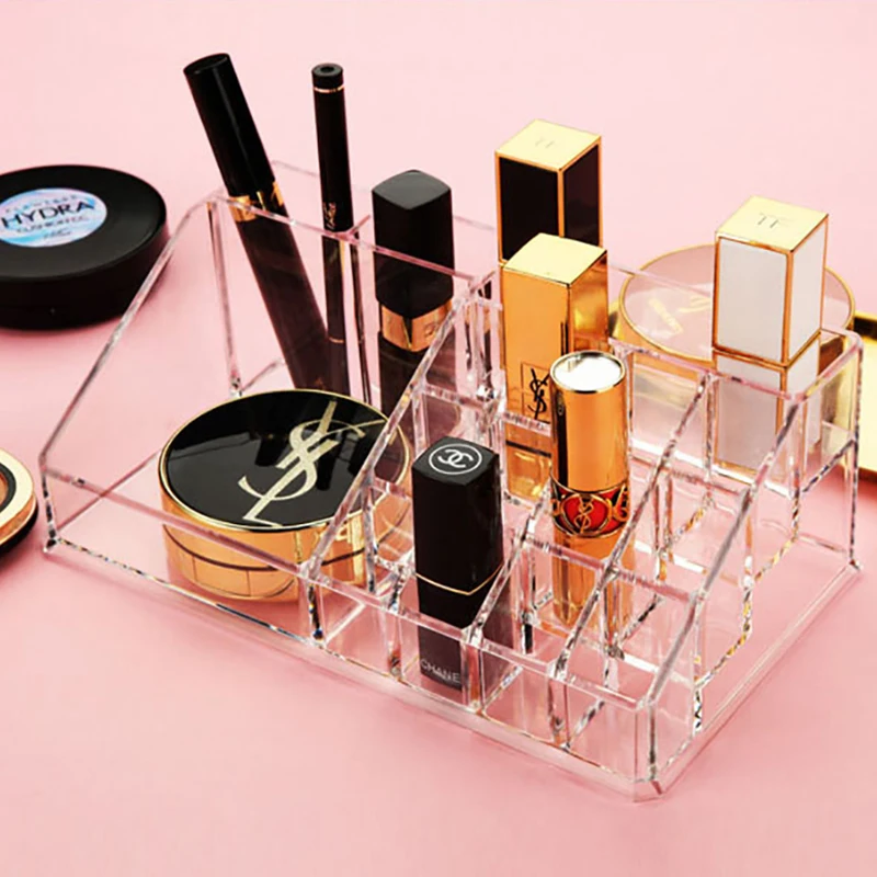Dust-proof Multi-grid Cosmetic Storage Box Acrylic Desktop Eyebrow Brush Nail Jewelry Lipstick Makeup Mask Drawer Organizer