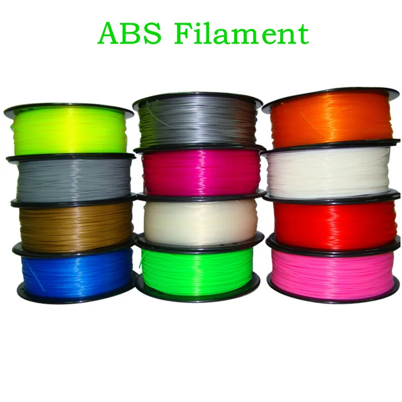 

Solid ABS Filament 1.75mm 1KG For 3D Printer ABS Plastic Rubber Consumables Material Random Color For 3D Printing prusa i3