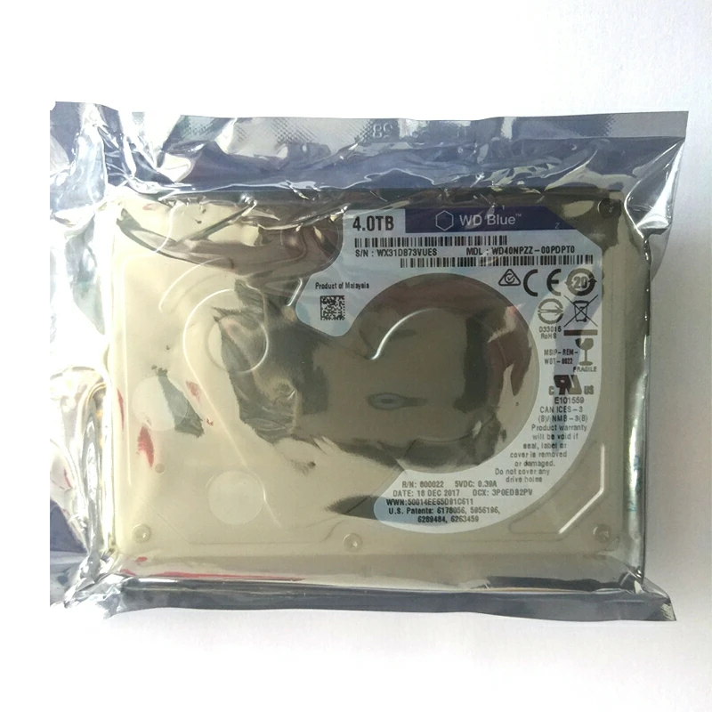 Western Digital WD azul 4TB Disco Duro Móvil 15mm 5400 RPM SATA 6 Gb/s 8MB Cache 25 pulgadas para o