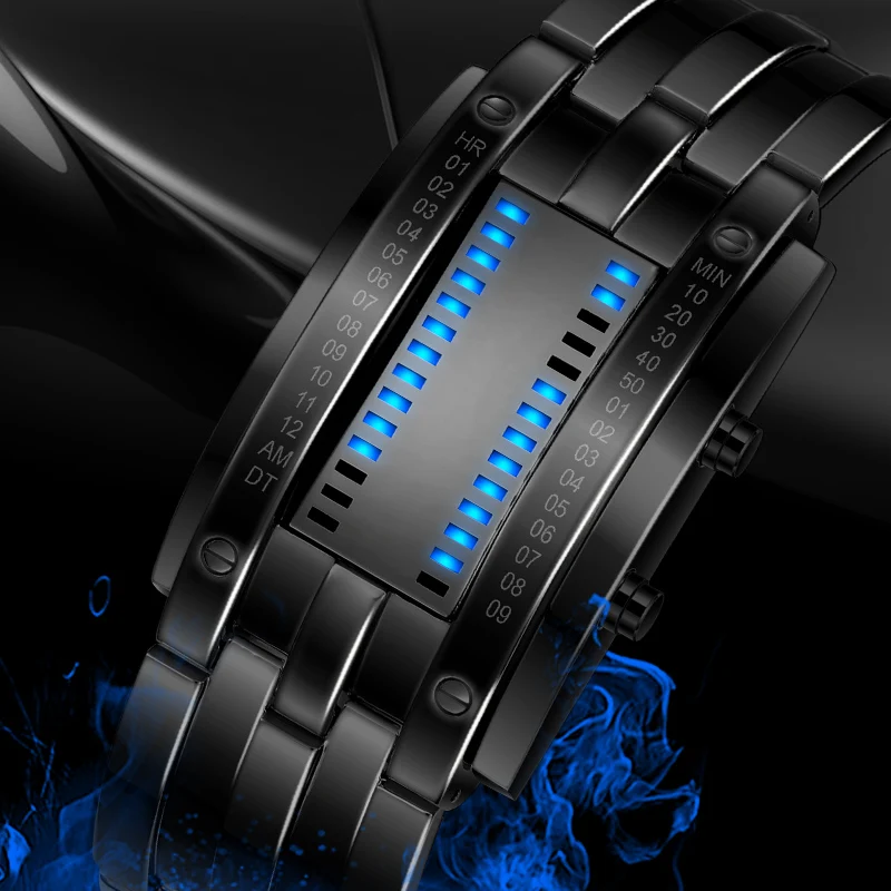 

CAINUOS Fashion Creative Watches Men Watch Luxury Brand Digital LED Display 50M Waterproof Lover's Wristwatch Relogio Masculino
