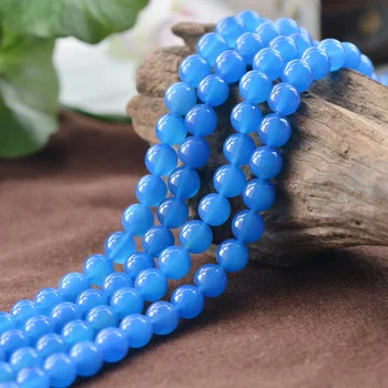

Wholesale Blue Onyx Quartz Beads Round spacer Natural Stone Beads For Jewelry Making DIY Men and Women Healing reiki beads