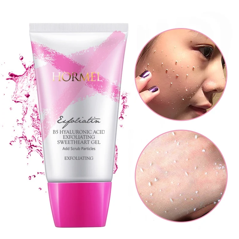 

Hyaluronic Acid Scrub Cream Exfoliating Peeling Gel Smooth Deep Clean Facial Acne Blackhead Remove Face Cleanser new