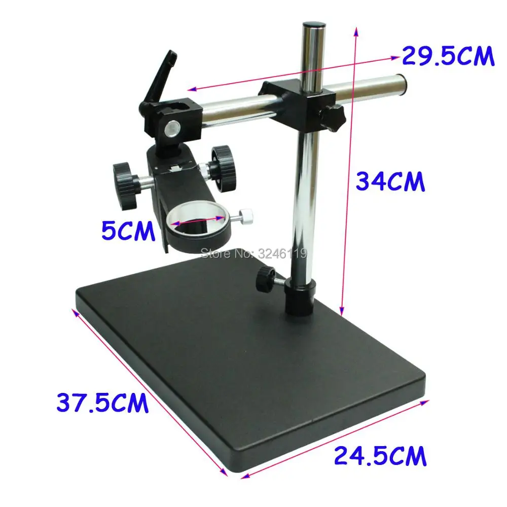 Большой размер промышленный видео монокулярный микроскоп держатель камеры диаметр 50 мм Вращающийся Кронштейн лабораторная скамейка 10X-180X объектив