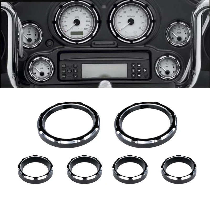 Styling 4" Speedometer Cover Electra Glide Gauge Cover Road King 2