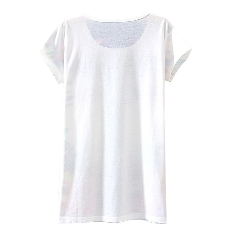 2017 New Fashion Vintage Spring Summer Animal Digital Printing Women's Short Sleeve T-shirt Cotton Blend Printed Tee T Shirts