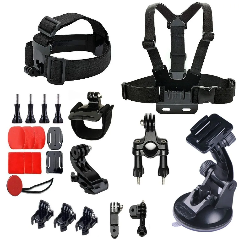 

Wrumava 25-in-1 Accessories Kit with Worst/Head/Chest Strap Mount for GoPro Hero 5 session 4/3+/2 DBPOWER AKASO VicTsing APEMAN