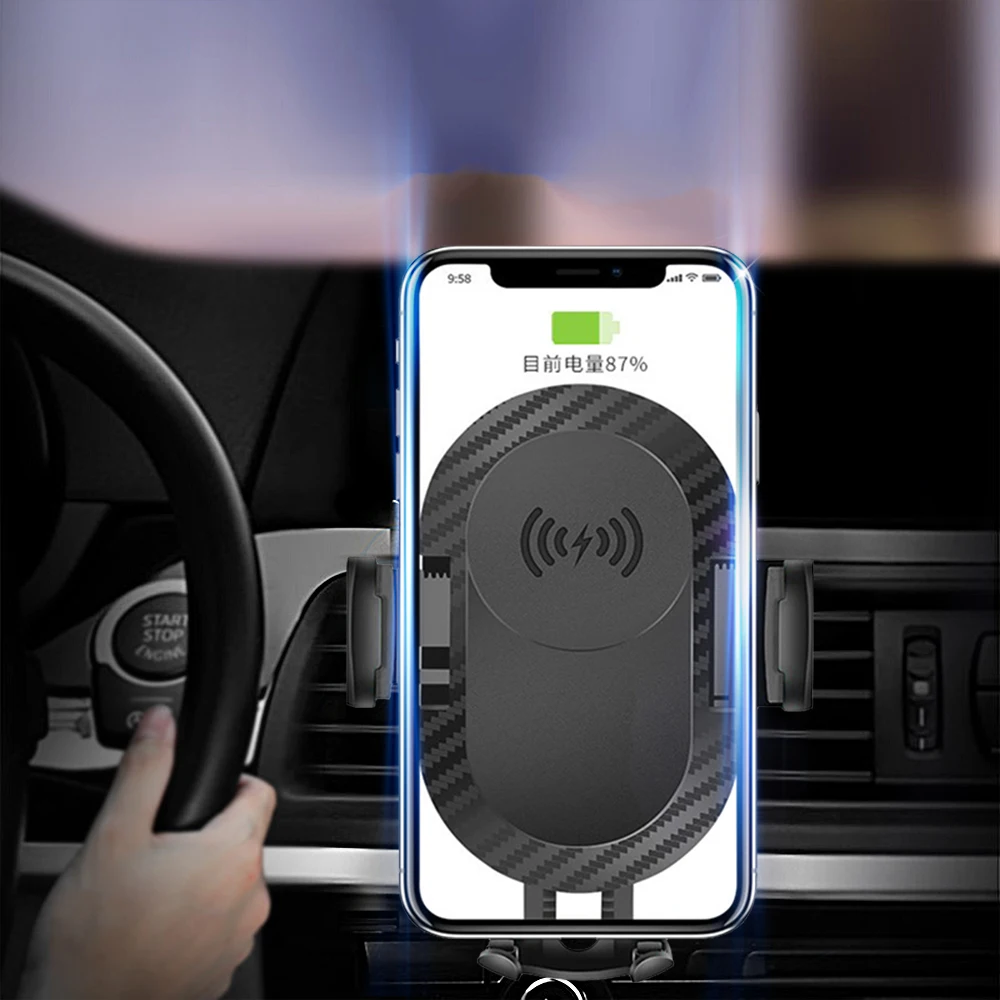 

Qi Car Wireless Phone Fast Charger for Samsung S10 9 8 7 Note 9 Mobile Phone Usb Charger Charging Station Dock Air Outlet Holder