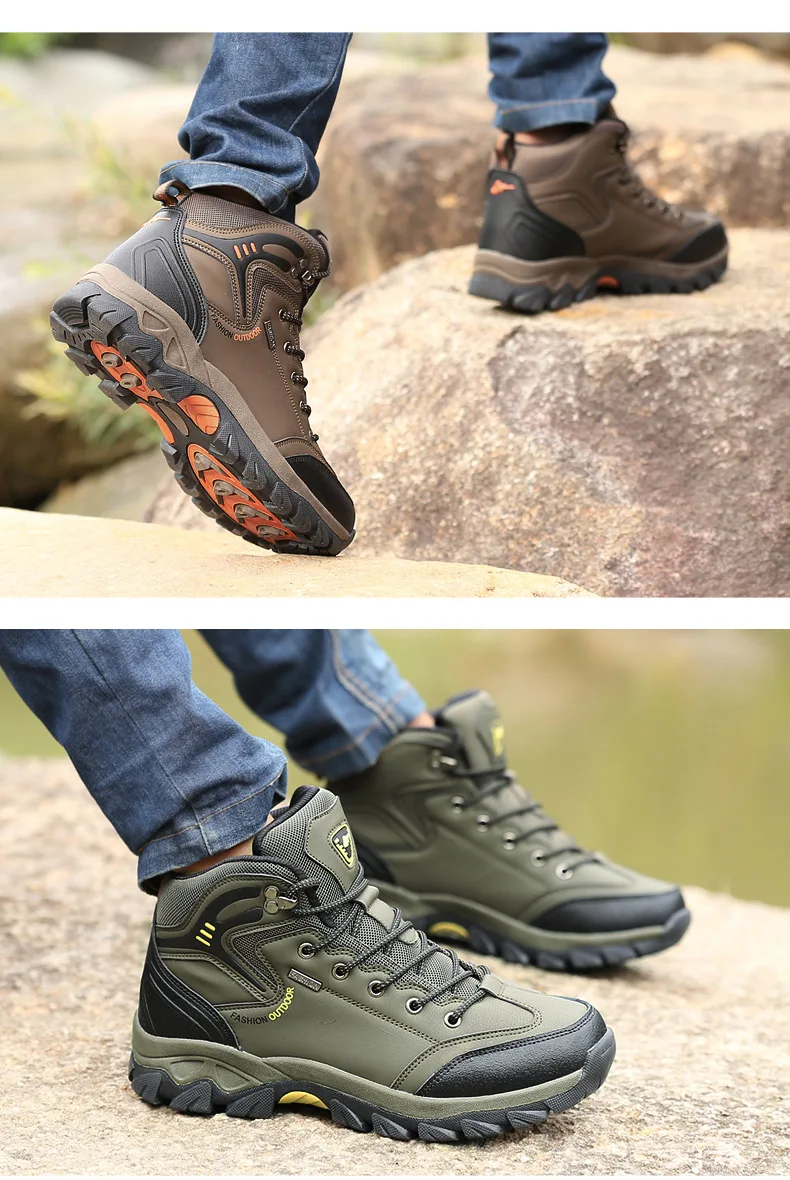 Зимняя Мужская Уличная походная обувь, Осенние походные ботинки, зимняя альпинистская обувь, мужские кроссовки, дышащая Треккинговая обувь