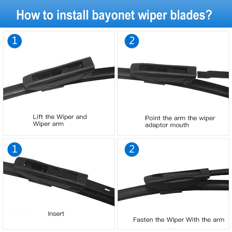 REFRESH Wiper Blades for Renault Scenic Fit Slider / Bayonet Arms Model Year from 2003 to