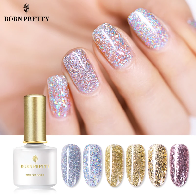 УФ Гель лак BORN PRETTY блестящий Блестящий для ногтей 6 мл золотого и | Гель для ногтей -32971955729