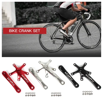 

170MM Bike Bicycle Crankset Arm Set Folding Bike Crank BCD 130MM Five Square Holes Crankset Aluminum Alloy Bicycle Part Crankset