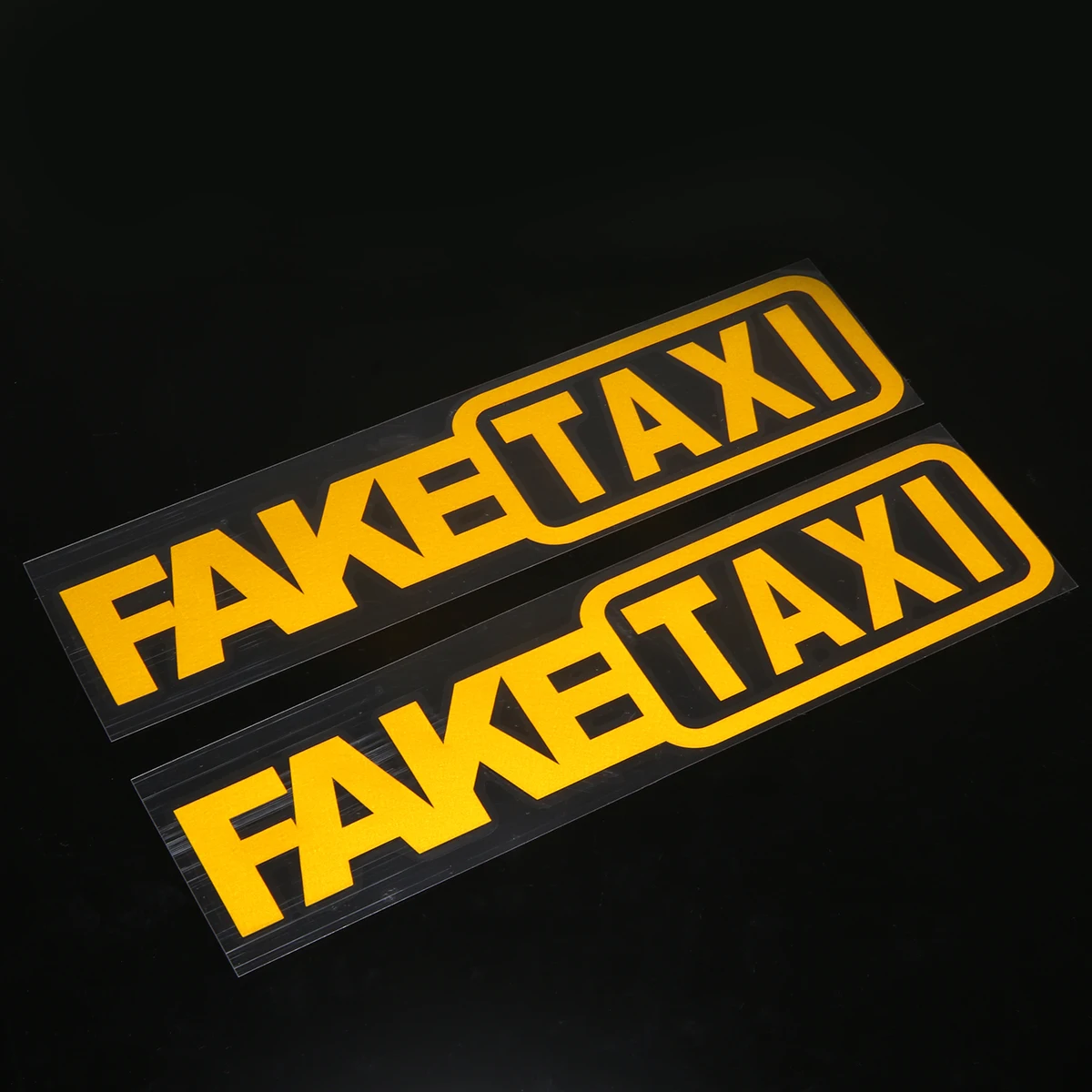 Car Styling 2Pcs FAKE TAXI Car Stickers Reflective Stickers Funny Window Vinyl Decals Self Adhesive Emblem Car Stickers