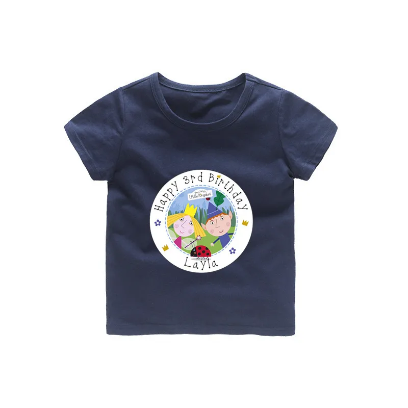 

2T-12T Ben And Holly Kingdom Funny child T-shirt Kids Baby Summer Cute Clothes Boys Girls T shirt Ben And Holly 057