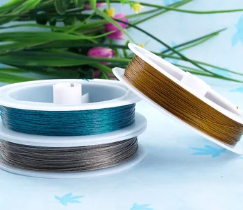 

10Roll/Lot Steel Metal Wire Thread 0.38mm 3 colors Jewelry CHIC