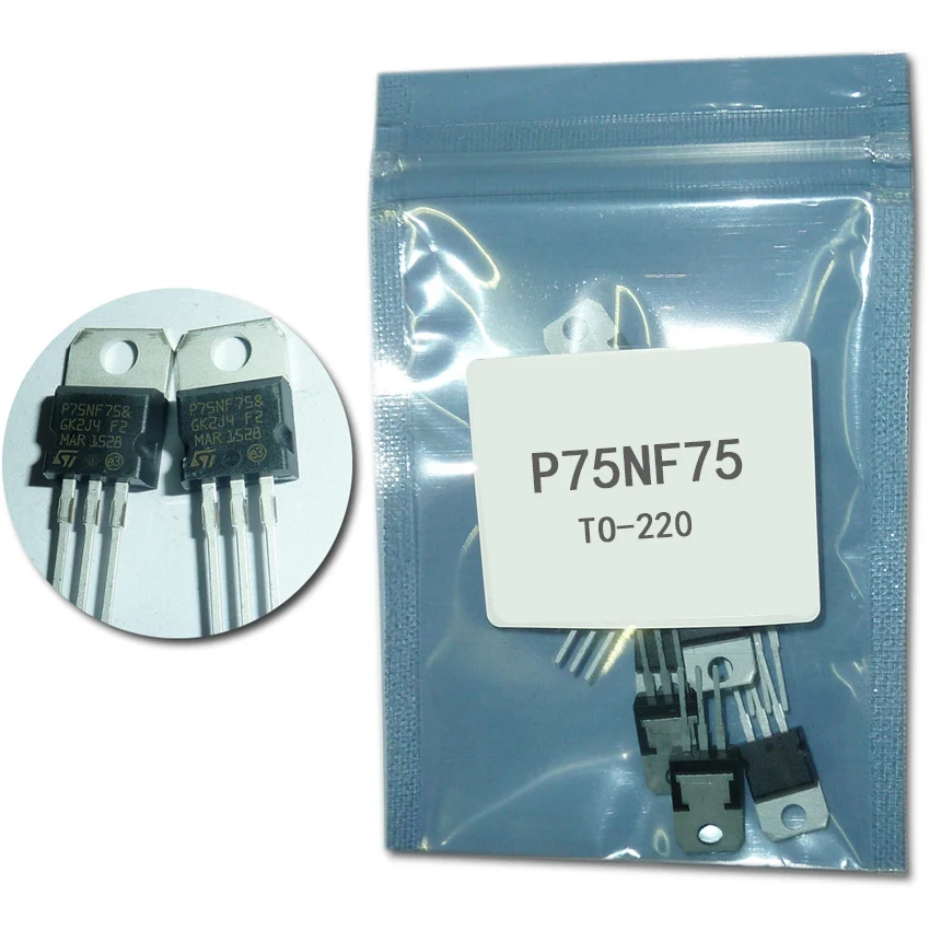 10 шт./лот P75NF75 to220 мощность mosfet транзистор STP75nf75 полевой транзистор mosfet TO-220 75 в 80A mosfet 220 комплект