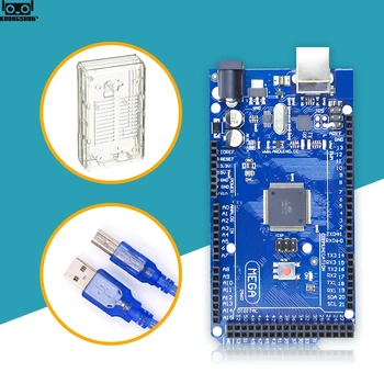 

MEGA2560 Mega 2560 R3 REV3 ATmega2560-16AU CH340G Board ON USB Cable compatible for arduino No USB line