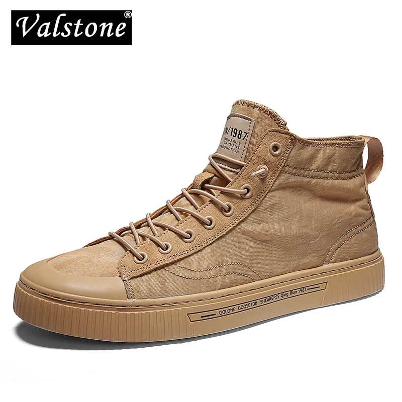 Valstone/повседневная обувь с высоким берцем; дизайн; тканевые кроссовки в стиле суперзвезды; модная Уличная обувь; дышащие ботинки; Прочная резиновая подошва