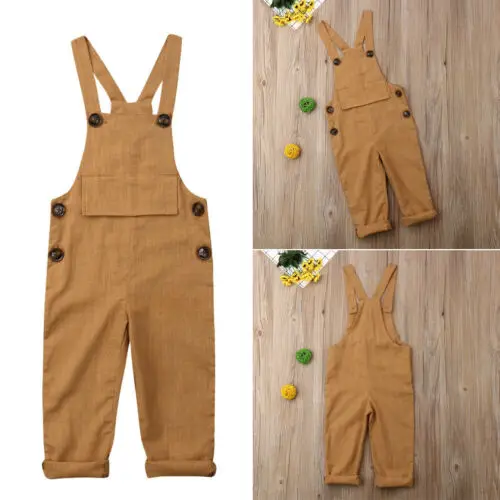 

0-3T Toddler Overall Baby Girl Boys Bib Suspender Pants Backless Romper Jumpsuit Summer Infant Outfits Clothes