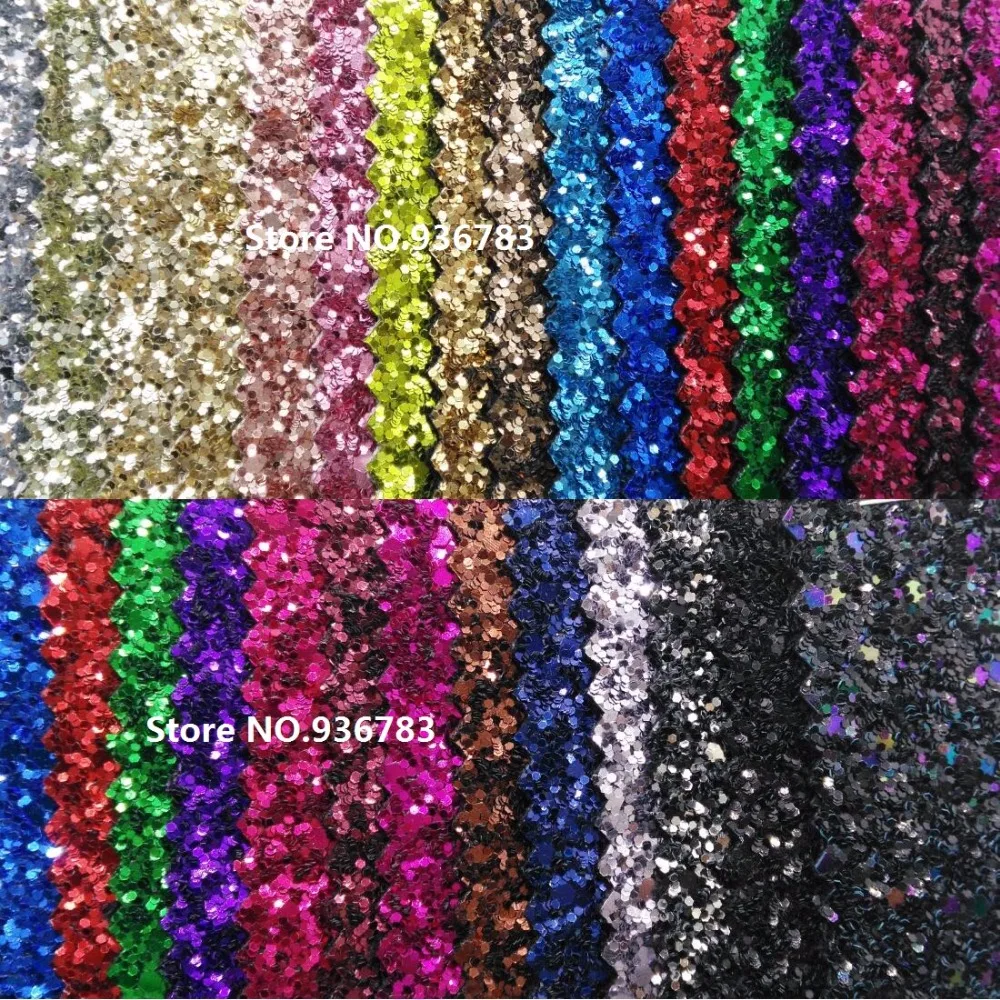 J021 10 Yards Chunky Glitter Leather Glitter Fabric Wallpaper for