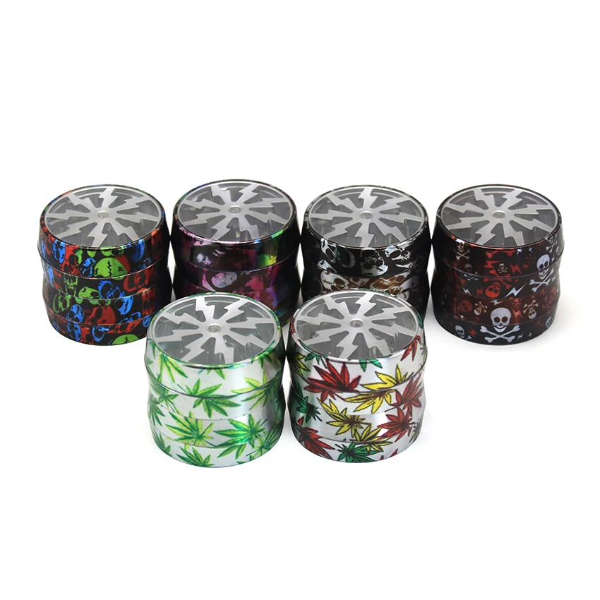 50mm RF016 Skull Leaves Around 4 Pieces Herb Grinder Aluminum Alloy Hand Muller Tobacco Spice Pollen Crusher Weed | Дом и сад