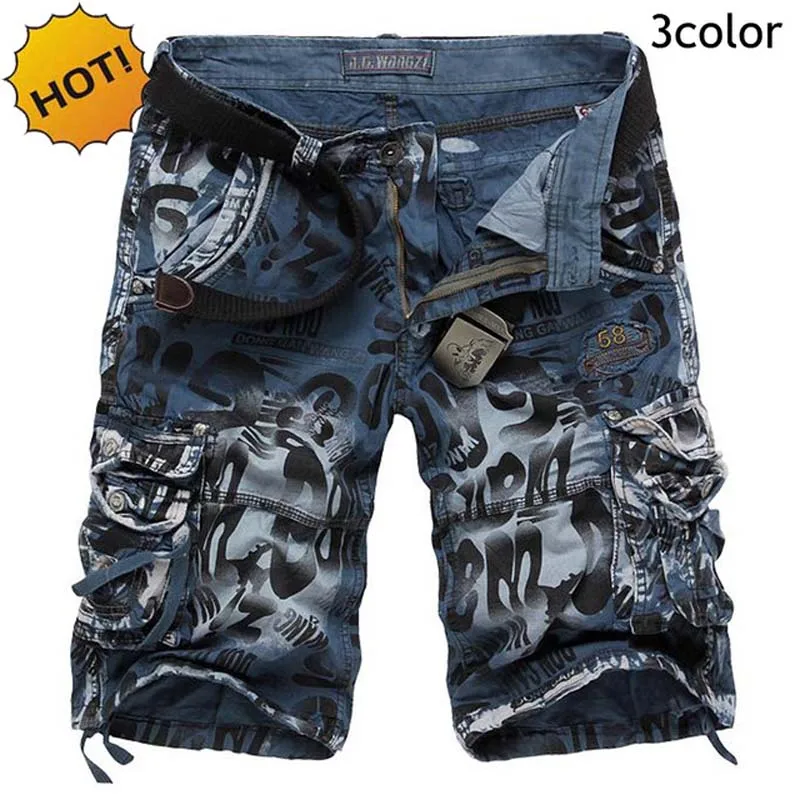 HOT 2019 Summer Tooling shorts male hip-hop cotton loose camouflage Multi-pocket beach bermuda masculina Casual Shorts